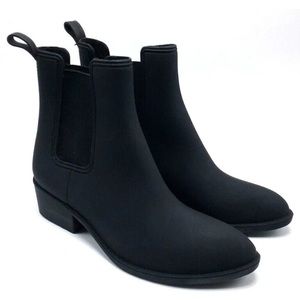 •JEFFREY CAMPBELL•NWOB "HAVANA LAST" BLACK SUEDE ANKLE BOOTS SIZE 8